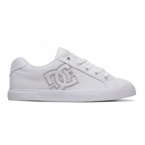 DC Shoes Chelsea Naisten Skeittikengät Valkoinen Hopea | FETO-45612