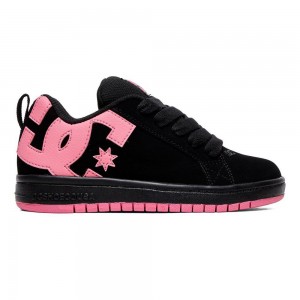 DC Shoes Court Graffik Lasten Skeittikengät Mustat Pinkki | SHAY-08129