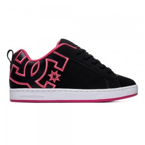 DC Shoes Court Graffik Naisten Skeittikengät Mustat Pinkki | GRXE-13865