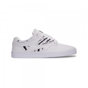 DC Shoes Kalis Vulc Miesten Skeittikengät Valkoinen Mustat | SMFU-71523