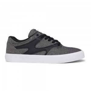 DC Shoes Kalis Vulc Miesten Skeittikengät Harmaat Mustat | ZNSI-65021