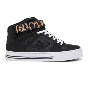 DC Shoes Pure Naisten Skeittikengät Mustat Leopardi | GWUL-89024