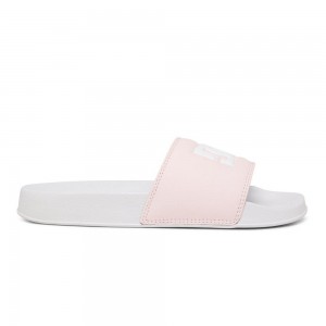 DC Shoes Slides Naisten Sandaalit Valkoinen Pinkki | TXUO-87230