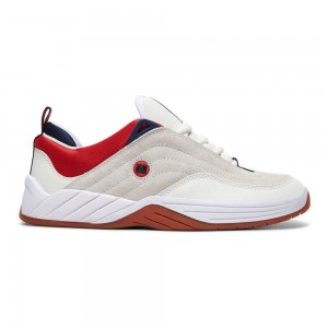 DC Shoes Williams Slim Miesten Tennarit Valkoinen Punainen | PDUI-09536