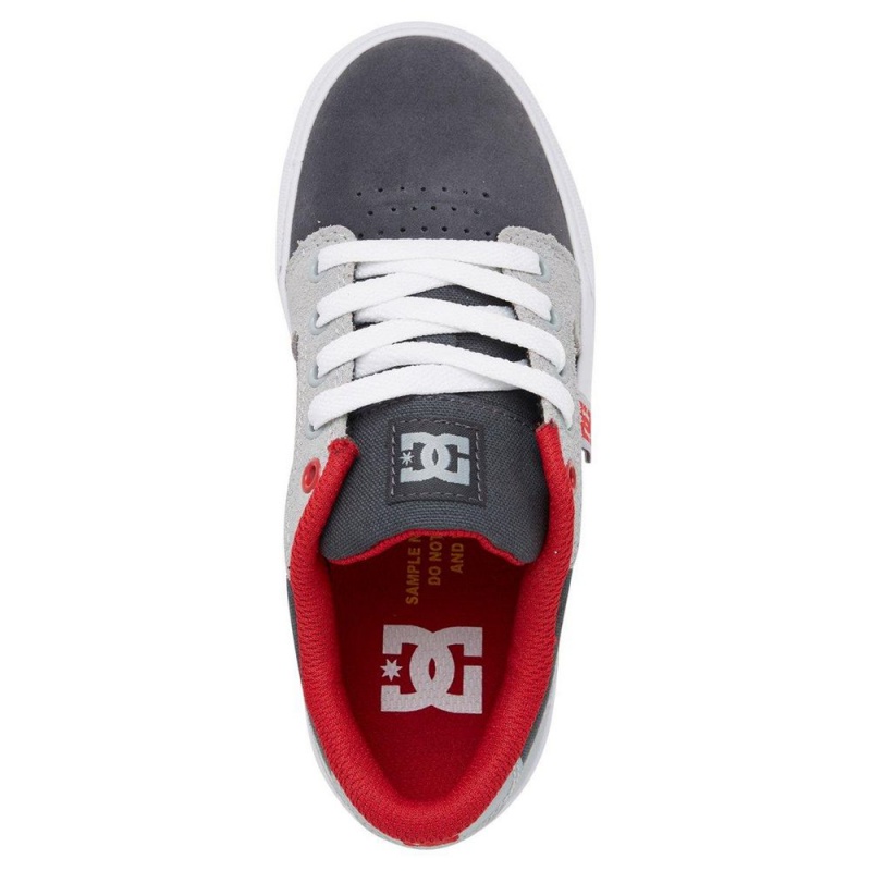 DC Shoes Anvil Lasten Skeittikengät Harmaat Punainen | GRIO-19735