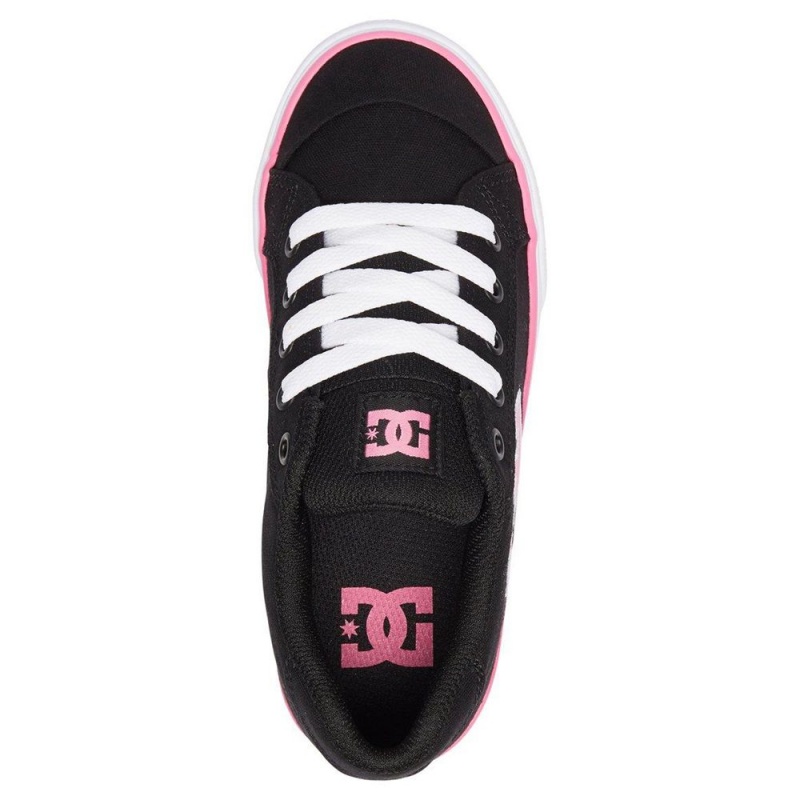 DC Shoes Chelsea Lasten Skeittikengät Mustat Pinkki | FRCA-75149