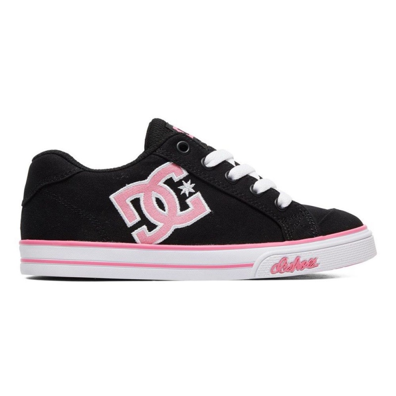 DC Shoes Chelsea Lasten Skeittikengät Mustat Pinkki | FRCA-75149