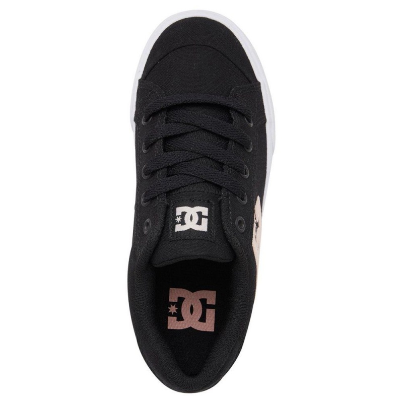 DC Shoes Chelsea Lasten Skeittikengät Mustat Pinkki | WSMK-80542