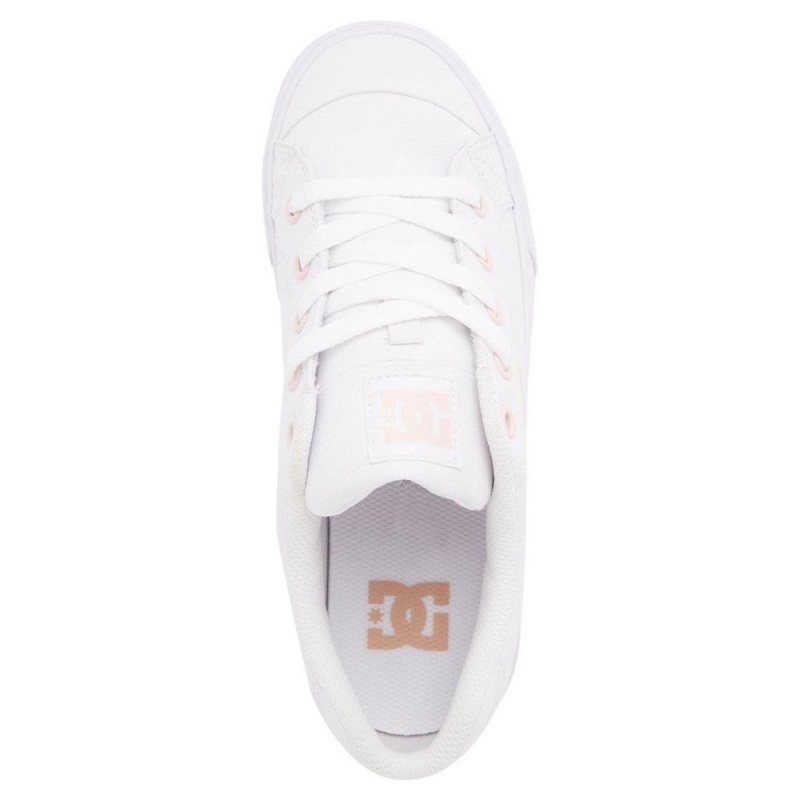 DC Shoes Chelsea Naisten Skeittikengät Valkoinen Pinkki | SMEA-50827