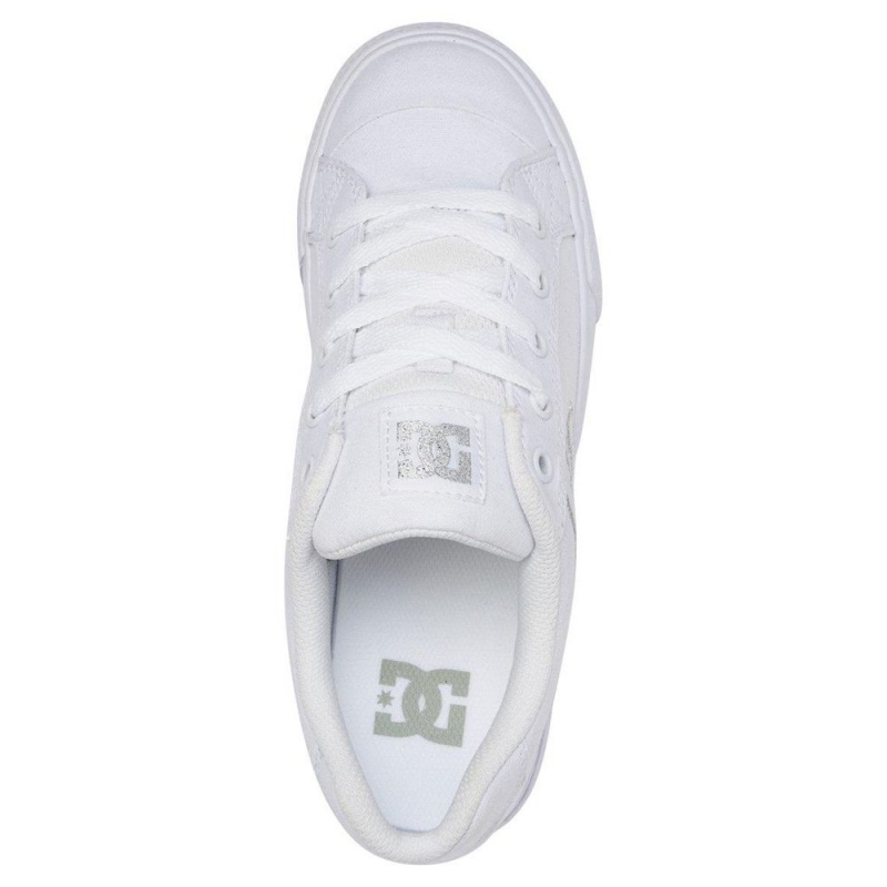 DC Shoes Chelsea Naisten Skeittikengät Valkoinen Hopea | FETO-45612