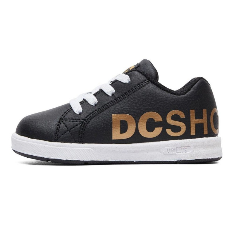 DC Shoes Court Graffik Lasten Skeittikengät Mustat Kultaiset | TRAJ-74205