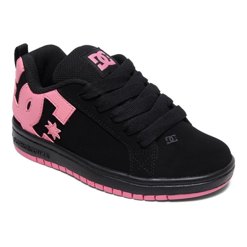 DC Shoes Court Graffik Lasten Skeittikengät Mustat Pinkki | SHAY-08129