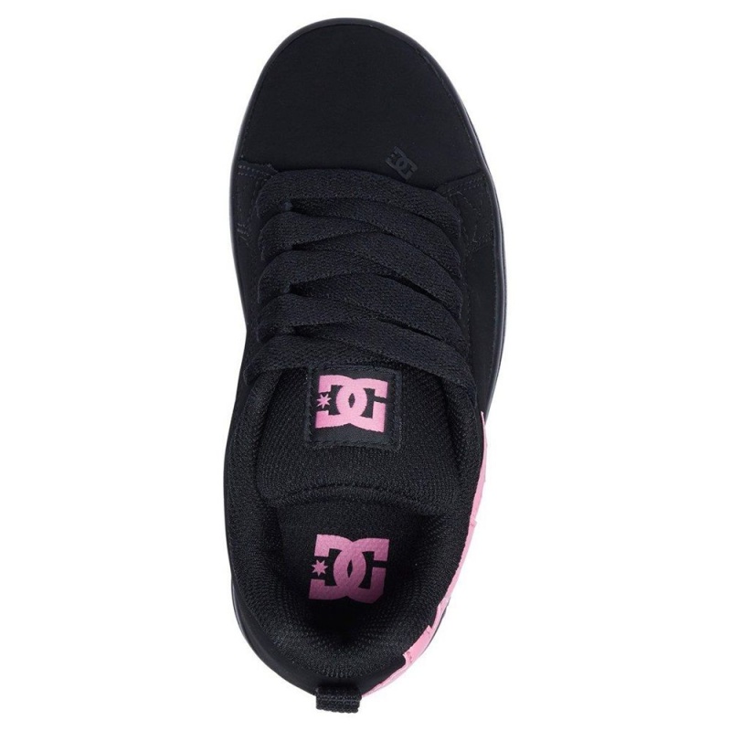 DC Shoes Court Graffik Lasten Skeittikengät Mustat Pinkki | SHAY-08129