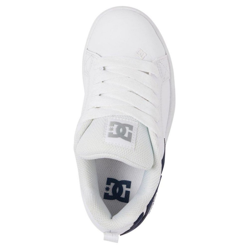 DC Shoes Court Graffik Lasten Skeittikengät Valkoinen Sininen | YNTL-48076