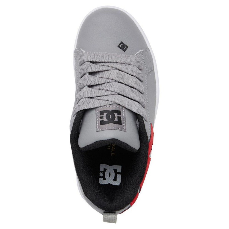 DC Shoes Court Graffik Lasten Skeittikengät Harmaat Punainen | QFJU-84096