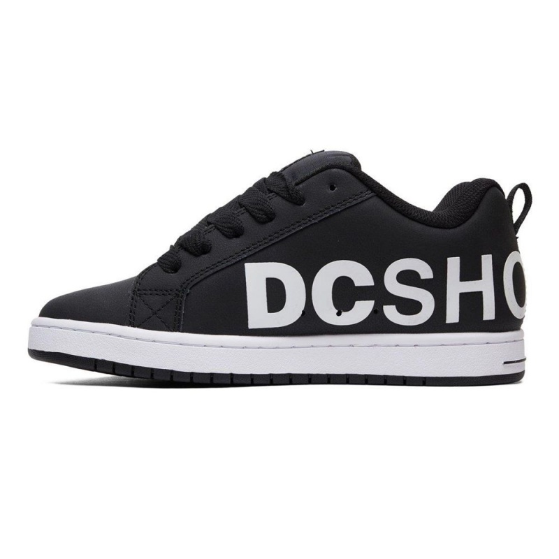 DC Shoes Court Graffik Miesten Skeittikengät Mustat Valkoinen | WFZC-74096