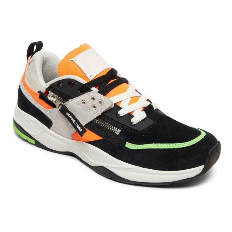 DC Shoes E.Tribeka Miesten Tennarit Mustat Oranssi | DIFS-69853