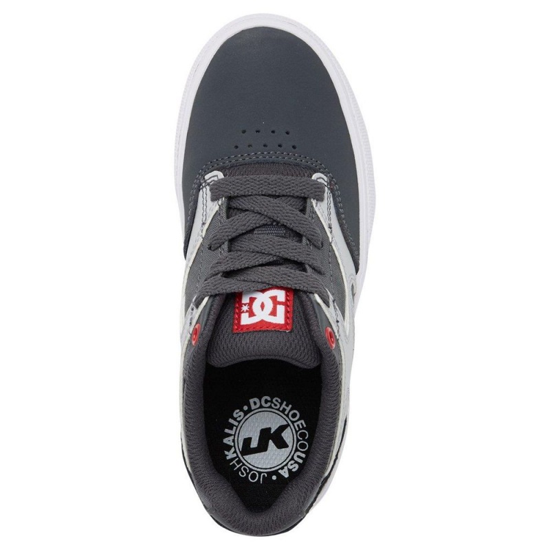 DC Shoes Kalis Vulc Lasten Skeittikengät Harmaat Punainen | SVKI-04359