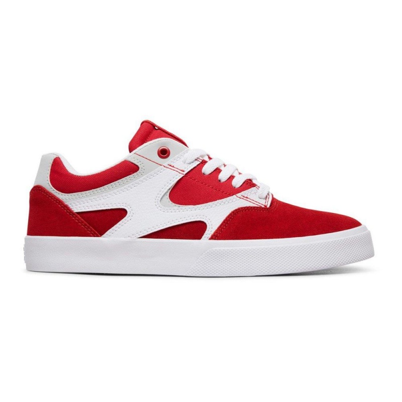 DC Shoes Kalis Vulc Miesten Skeittikengät Punainen Valkoinen | DJKZ-60743