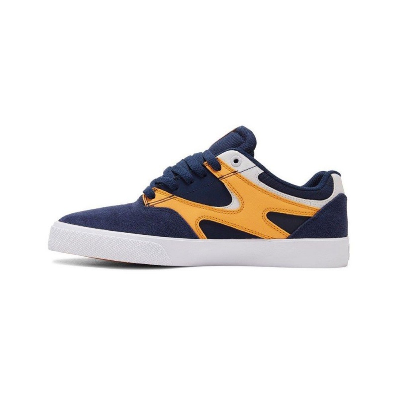 DC Shoes Kalis Vulc Miesten Skeittikengät Laivastonsininen Oranssi | SZMJ-50892