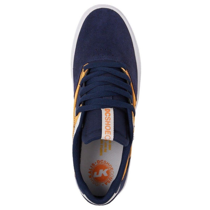 DC Shoes Kalis Vulc Miesten Skeittikengät Laivastonsininen Oranssi | SZMJ-50892