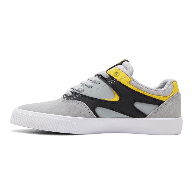 DC Shoes Kalis Vulc Miesten Skeittikengät Harmaat Keltainen | IELG-26754