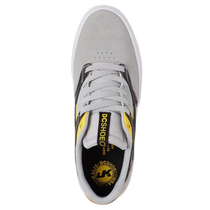 DC Shoes Kalis Vulc Miesten Skeittikengät Harmaat Keltainen | IELG-26754