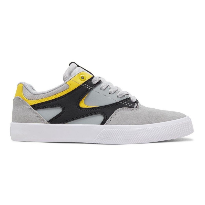 DC Shoes Kalis Vulc Miesten Skeittikengät Harmaat Keltainen | IELG-26754