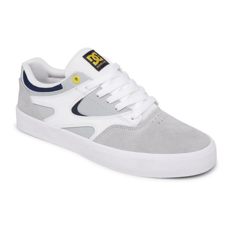 DC Shoes Kalis Vulc Miesten Skeittikengät Harmaat Valkoinen | TLZJ-29348