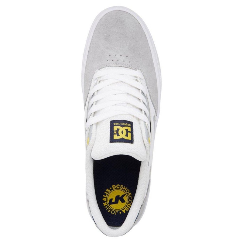 DC Shoes Kalis Vulc Miesten Skeittikengät Harmaat Valkoinen | TLZJ-29348