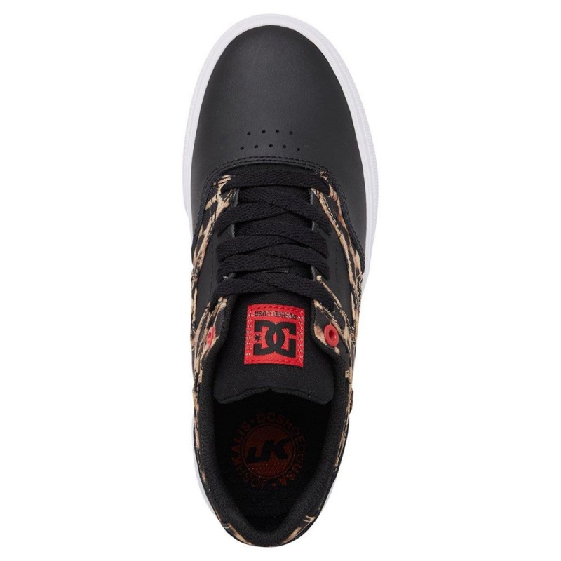 DC Shoes Kalis Vulc Naisten Skeittikengät Mustat Leopardi | WTUS-17964