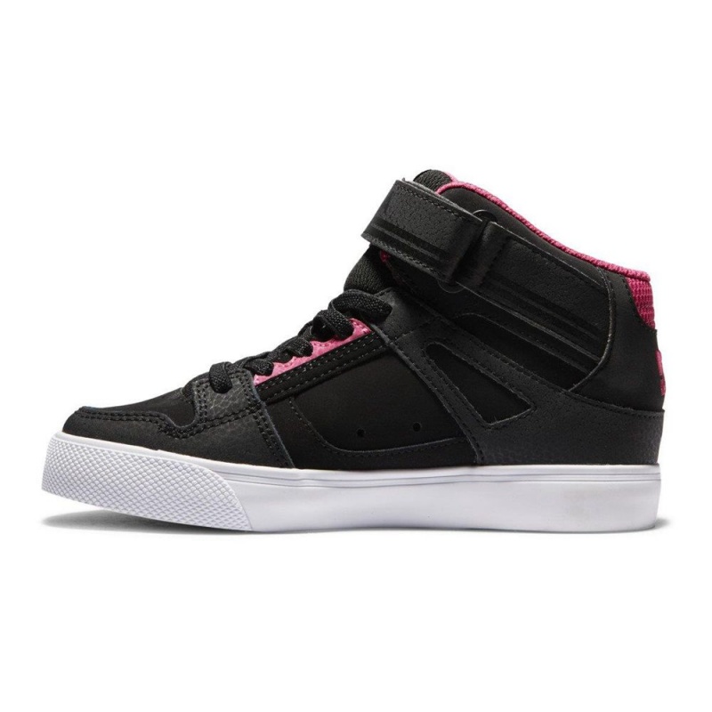 DC Shoes Pure Lasten Skeittikengät Mustat Pinkki | DAPV-65487