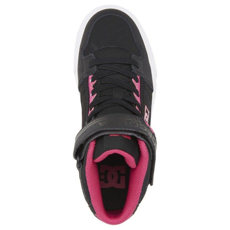 DC Shoes Pure Lasten Skeittikengät Mustat Pinkki | DAPV-65487