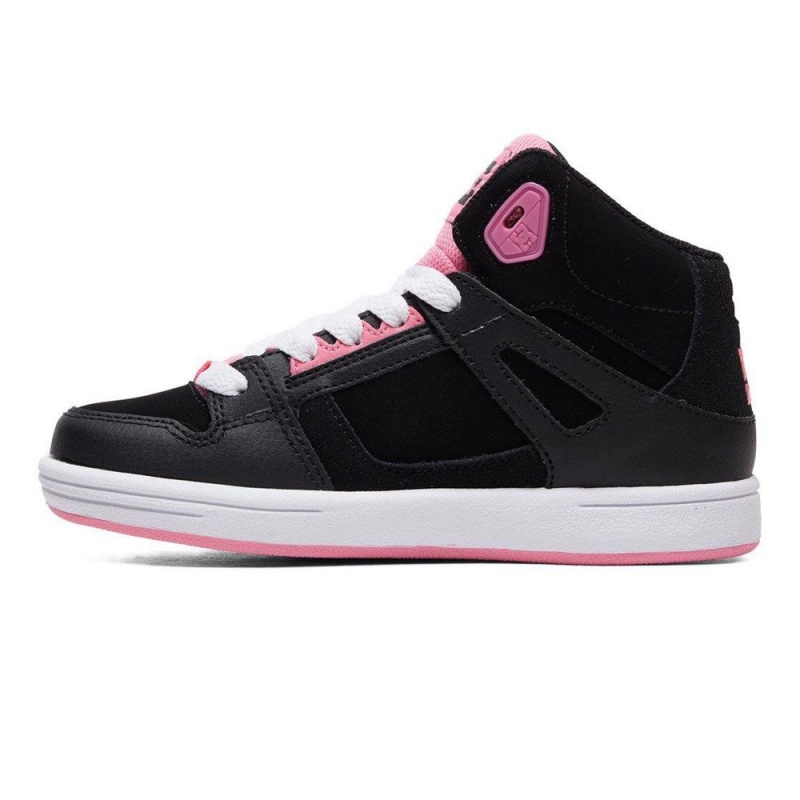 DC Shoes Pure Lasten Skeittikengät Mustat Pinkki | HGSP-48910