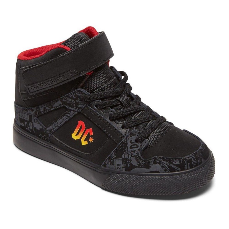 DC Shoes Pure Lasten Skeittikengät Mustat Punainen | IYVD-08614