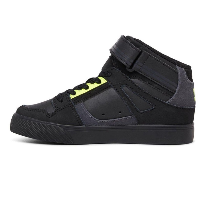 DC Shoes Pure Lasten Skeittikengät Mustat Keltainen | FYWT-35724