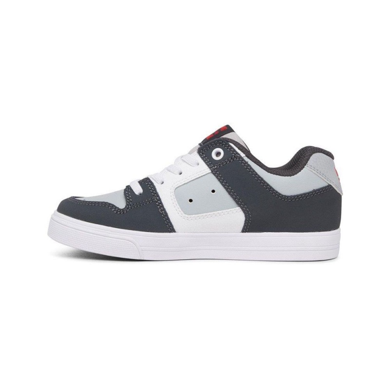 DC Shoes Pure Lasten Skeittikengät Mustat Harmaat | IRNJ-78190