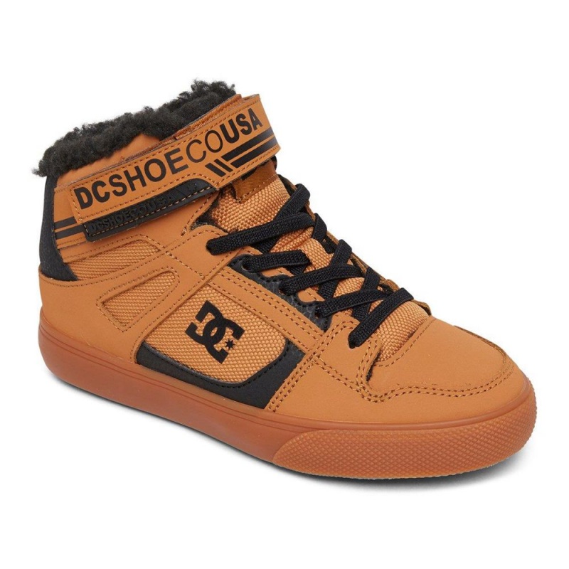 DC Shoes Pure Lasten Skeittikengät Ruskea Mustat | FXAO-81432