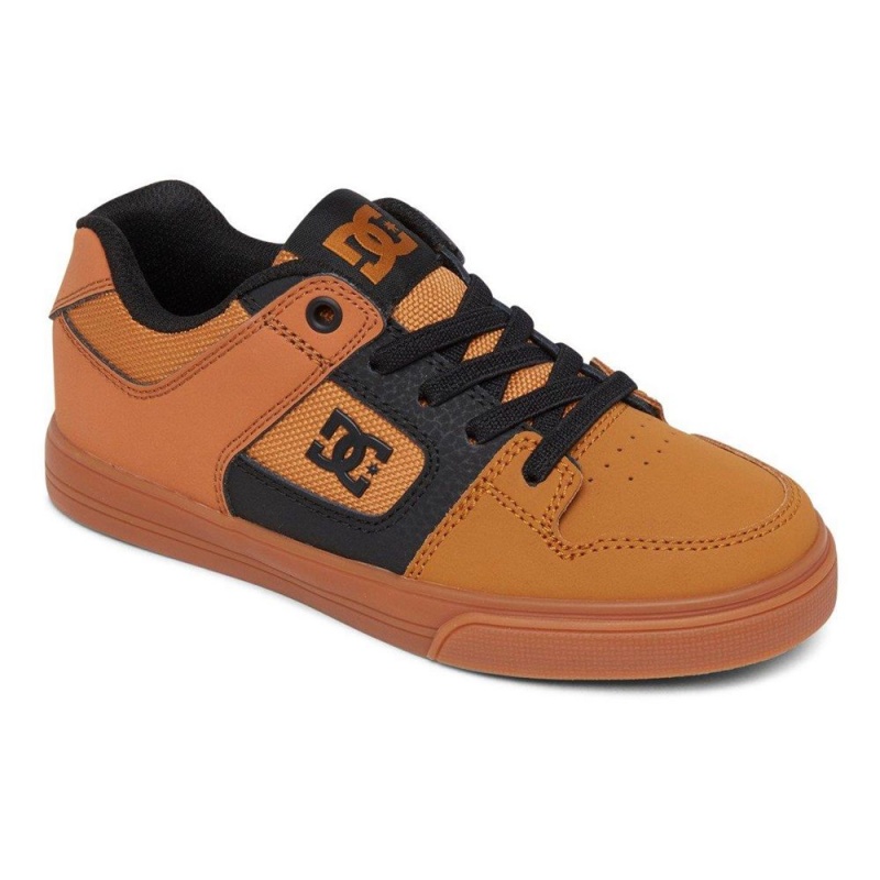 DC Shoes Pure Lasten Skeittikengät Ruskea Mustat | YZNM-38106