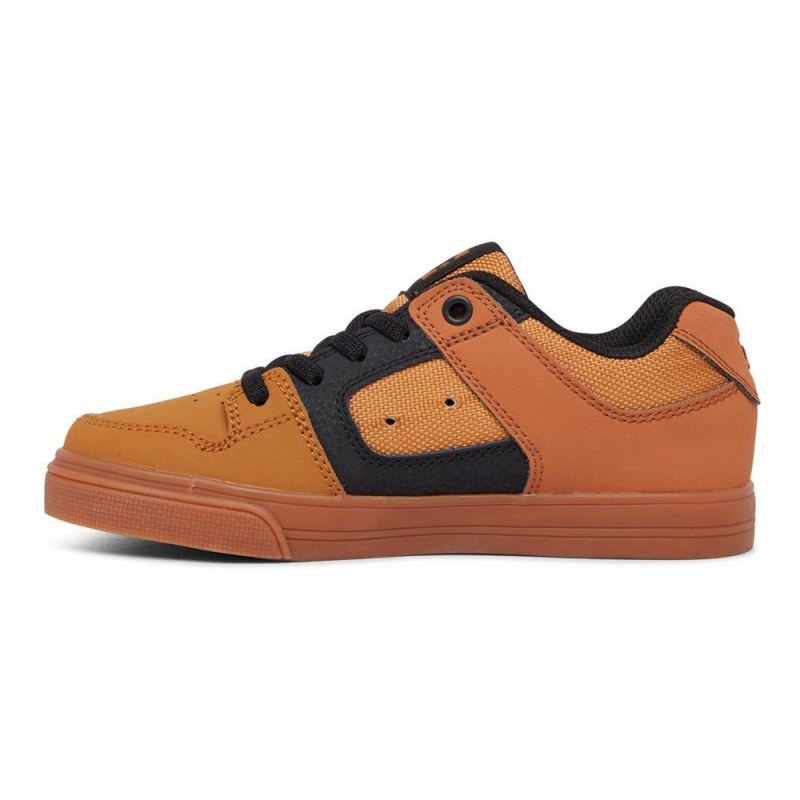 DC Shoes Pure Lasten Skeittikengät Ruskea Mustat | YZNM-38106