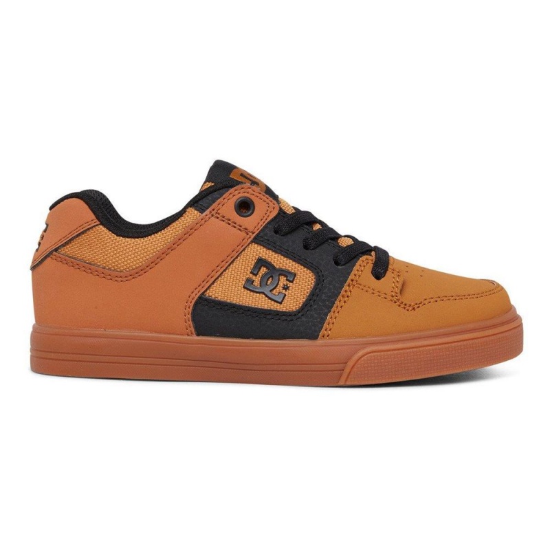 DC Shoes Pure Lasten Skeittikengät Ruskea Mustat | YZNM-38106