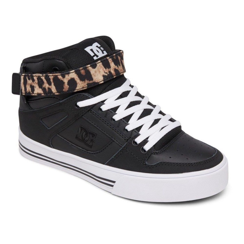 DC Shoes Pure Naisten Skeittikengät Mustat Leopardi | GWUL-89024