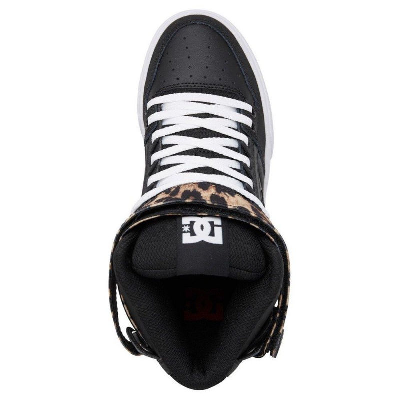 DC Shoes Pure Naisten Skeittikengät Mustat Leopardi | GWUL-89024