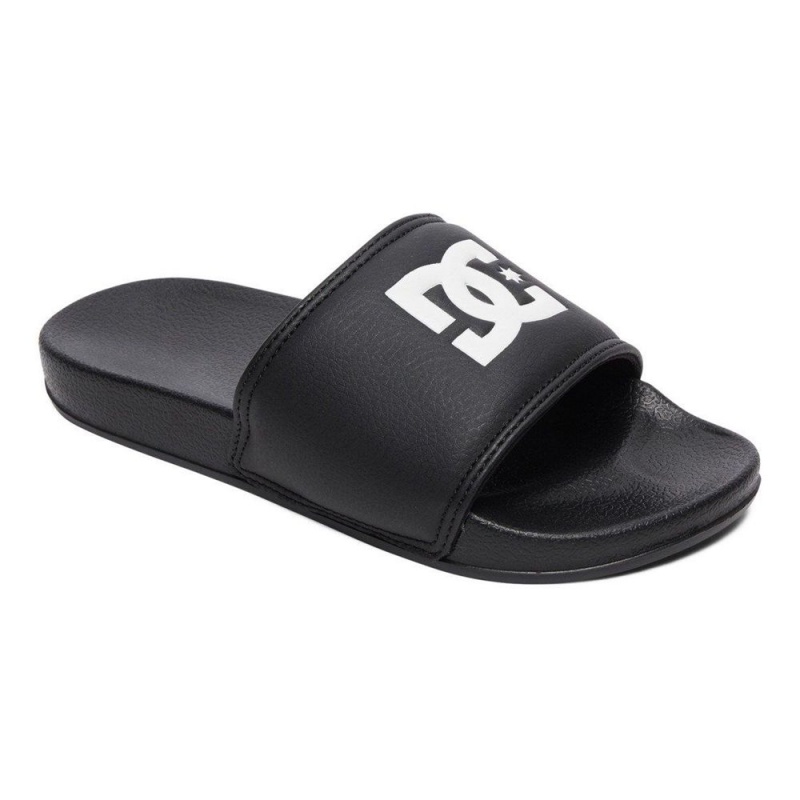 DC Shoes Slides Lasten Sandaalit Mustat Valkoinen | KLGH-61390