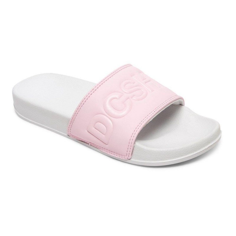 DC Shoes Slides Lasten Sandaalit Pinkki Harmaat | JTAI-52730