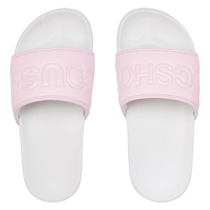 DC Shoes Slides Lasten Sandaalit Pinkki Harmaat | JTAI-52730