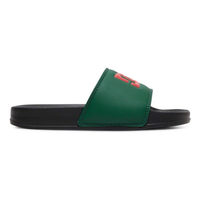 DC Shoes Slides Lasten Sandaalit Vihreä Punainen | LFDA-67204