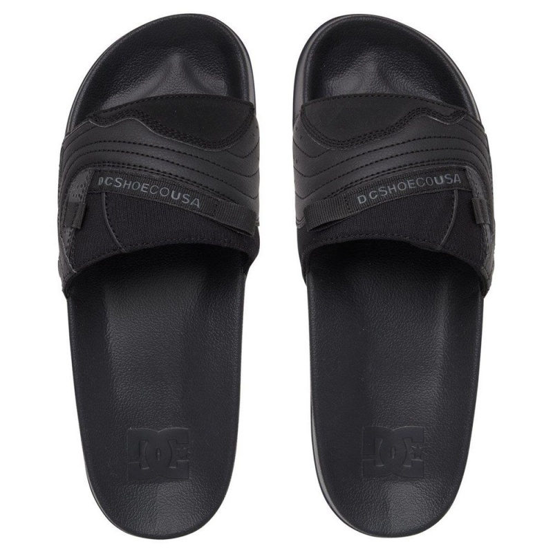 DC Shoes Slides Miesten Sandaalit Mustat Harmaat | KIRF-18243