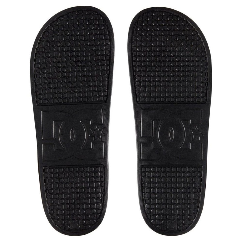 DC Shoes Slides Miesten Sandaalit Mustat Valkoinen | KVFB-59218