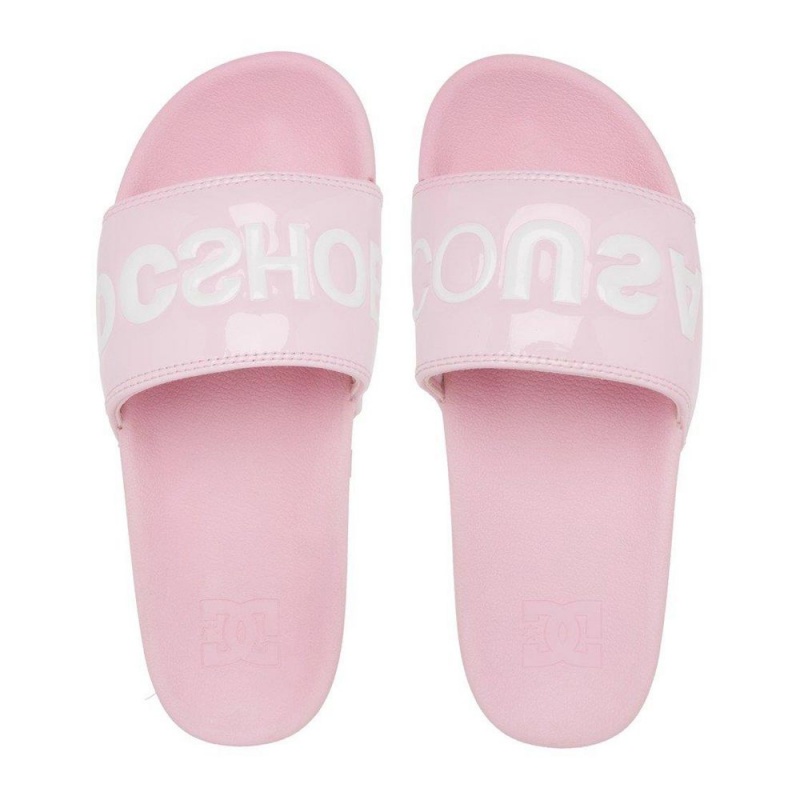 DC Shoes Slides Naisten Sandaalit Pinkki Valkoinen | OTFW-06325